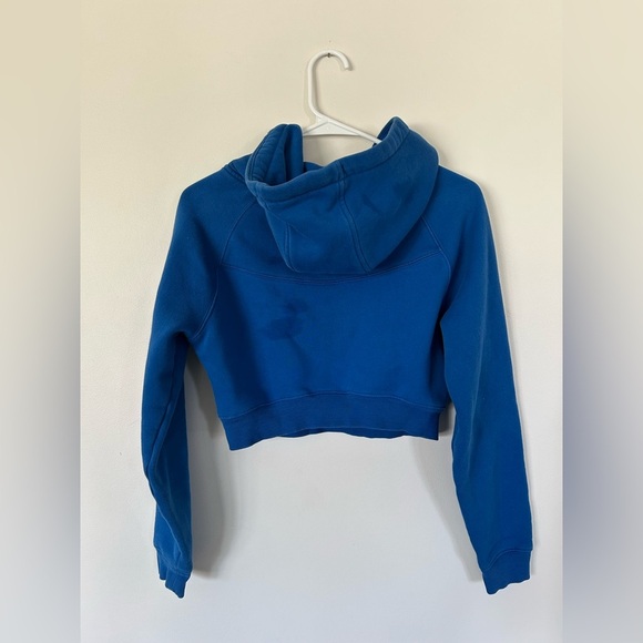 Alphalete Blue Cropped Womens Hoodie Sweatshirt Size XS - Picture 6 of 7
